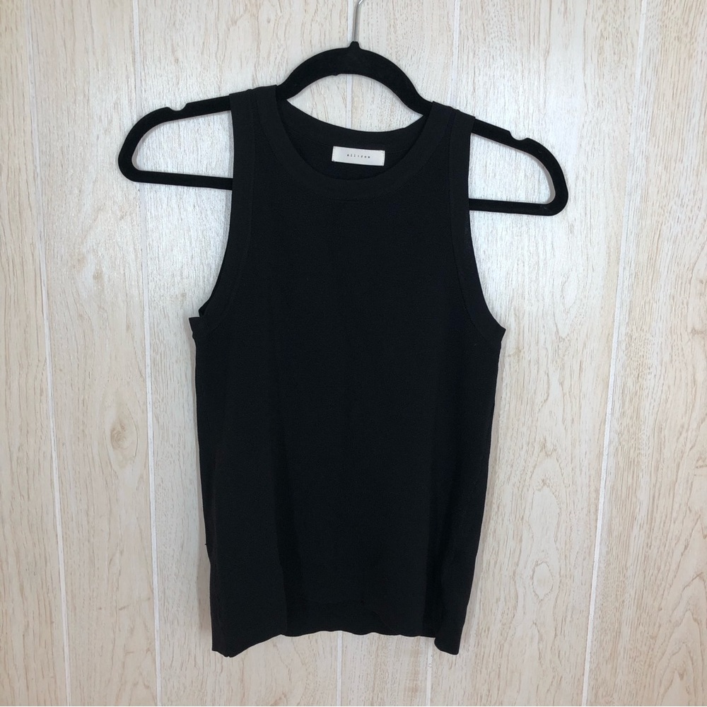 All:Row Black Knit Sleeveless Tank Top